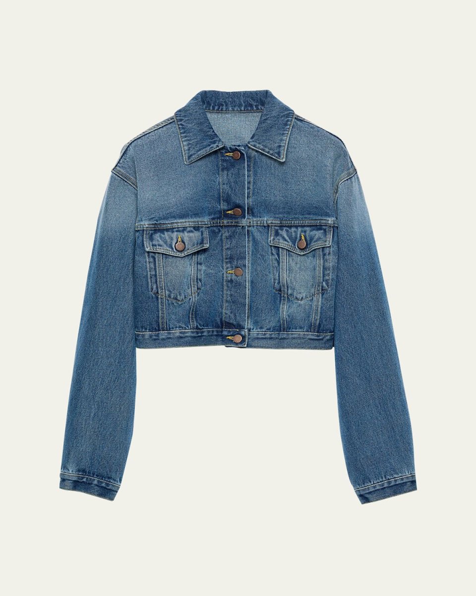 Boxy Denim Blouson Jacket